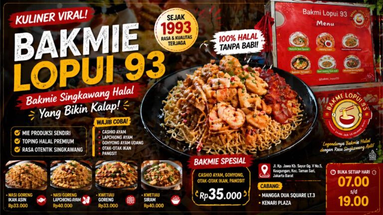 Bakmie Lopui 93, Kuliner Viral Khas Kalimantan yang Wajib Dicoba di Jakarta
