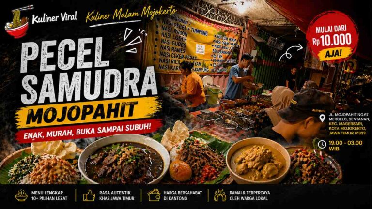 Pecel Samudra Mojopahit, Kuliner Malam di Kota Sejarah Mojokerto