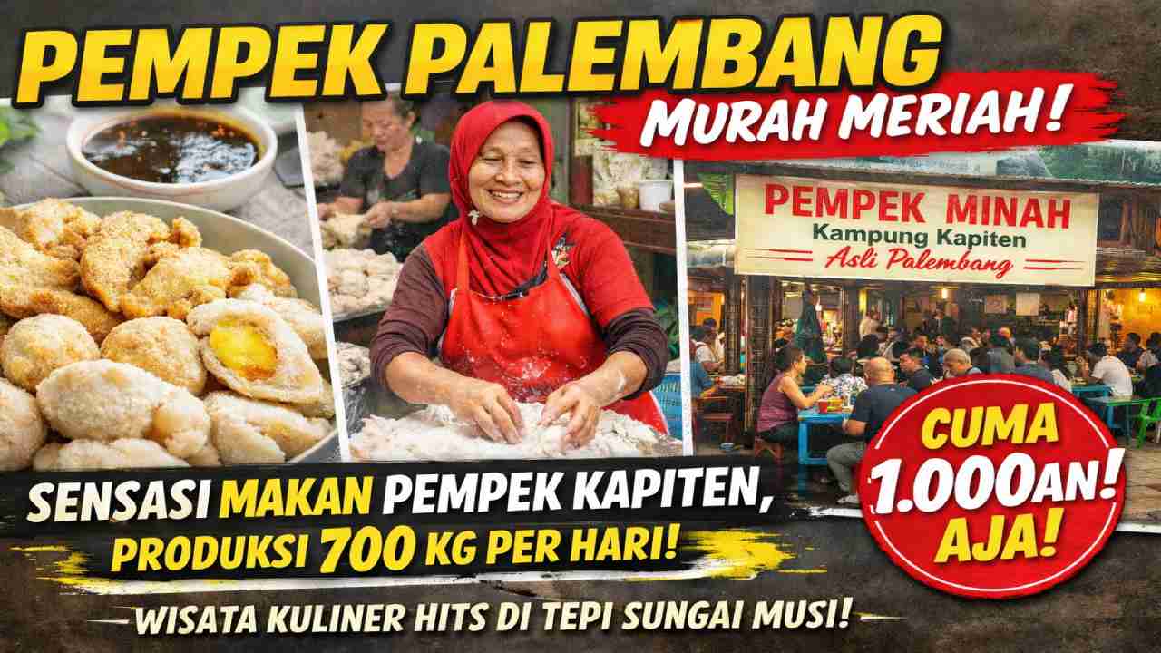Pempek Palembang di Kampung Kapiten, Surga Kuliner Murah yang Wajib Kamu Coba