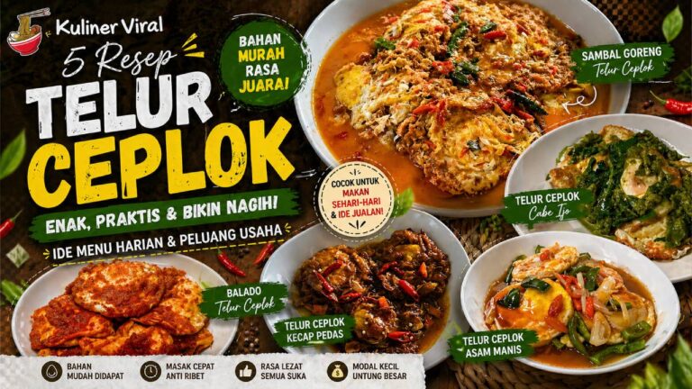 Resep Aneka Telor Ceplok Viral, Ide Menu Murah, Lezat, dan Potensi Usaha Rumahan