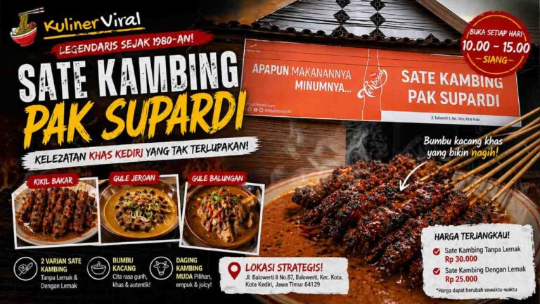 Sate Kambing Pak Supardi, Legenda Rasa Khas Kediri
