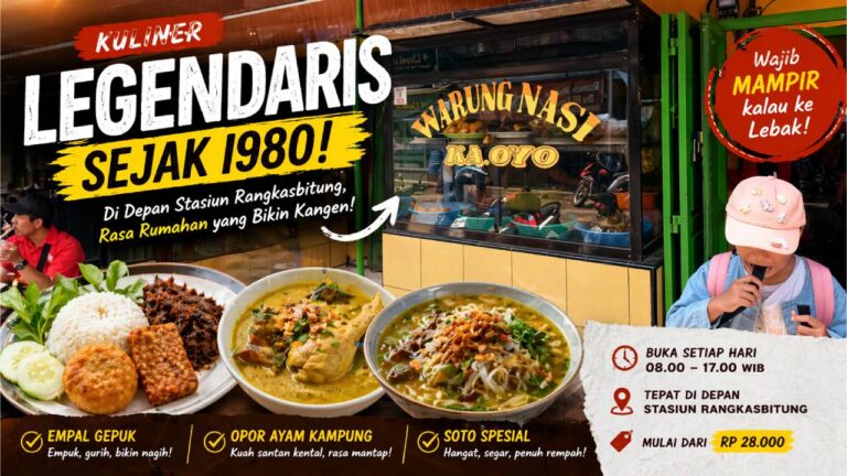 Warung Nasi Ka OYO, Kuliner Legendaris Stasiun Rangkasbitung yang Tak Pernah Sepi