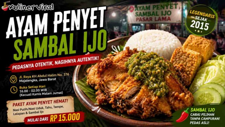 Ayam Penyet Sambal Ijo Pasar Lama, Kelezatan di Tengah Kota Majalengka