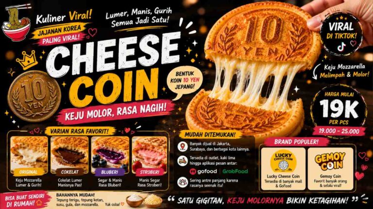 Cheese Coin Jadi Jajanan Korea Viral yang Bikin Antrean Panjang