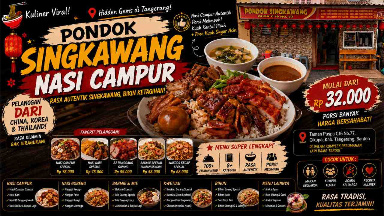 Hidden Gems Nasi Campur di Tangerang Ini Diam-Diam Jadi Favorit Pelanggan China dan Korea