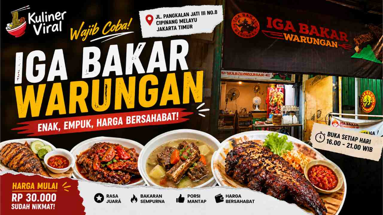 Iga Bakar Warungan Enak, Murah, Wajib Dicoba Pecinta Iga