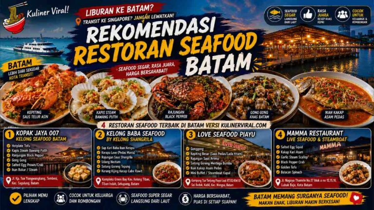 Lagi Transit atau Liburan ke Batam? Ini Rekomendasi Restoran Seafood yang Wajib Kamu Coba