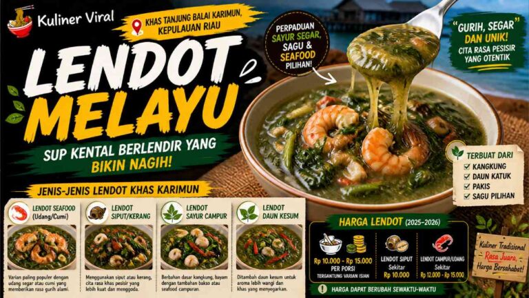 Lendot Melayu Jadi Kuliner Unik dari Tanjung Balai Karimun yang Mulai Dilirik Wisatawan
