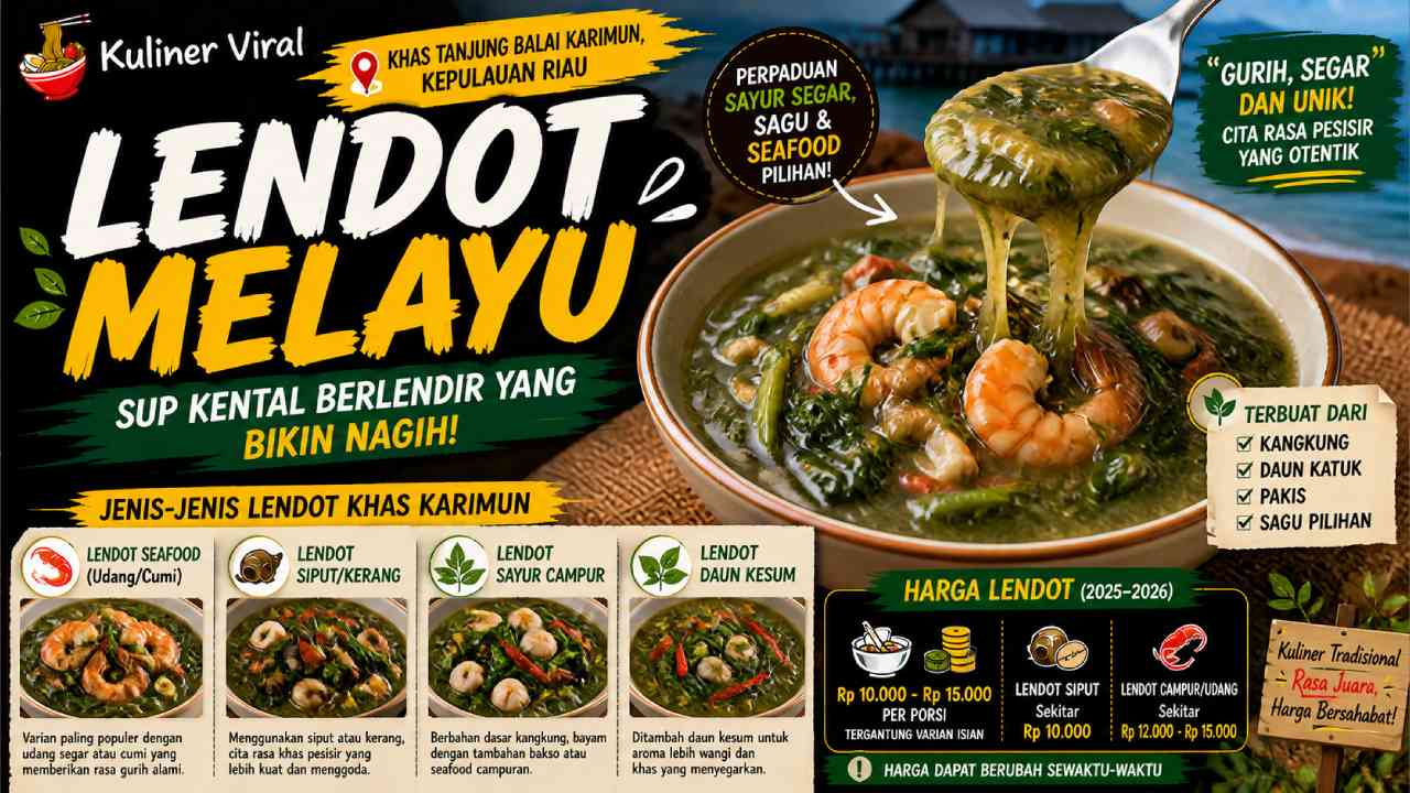 Lendot Melayu Jadi Kuliner Unik dari Tanjung Balai Karimun yang Mulai Dilirik Wisatawan