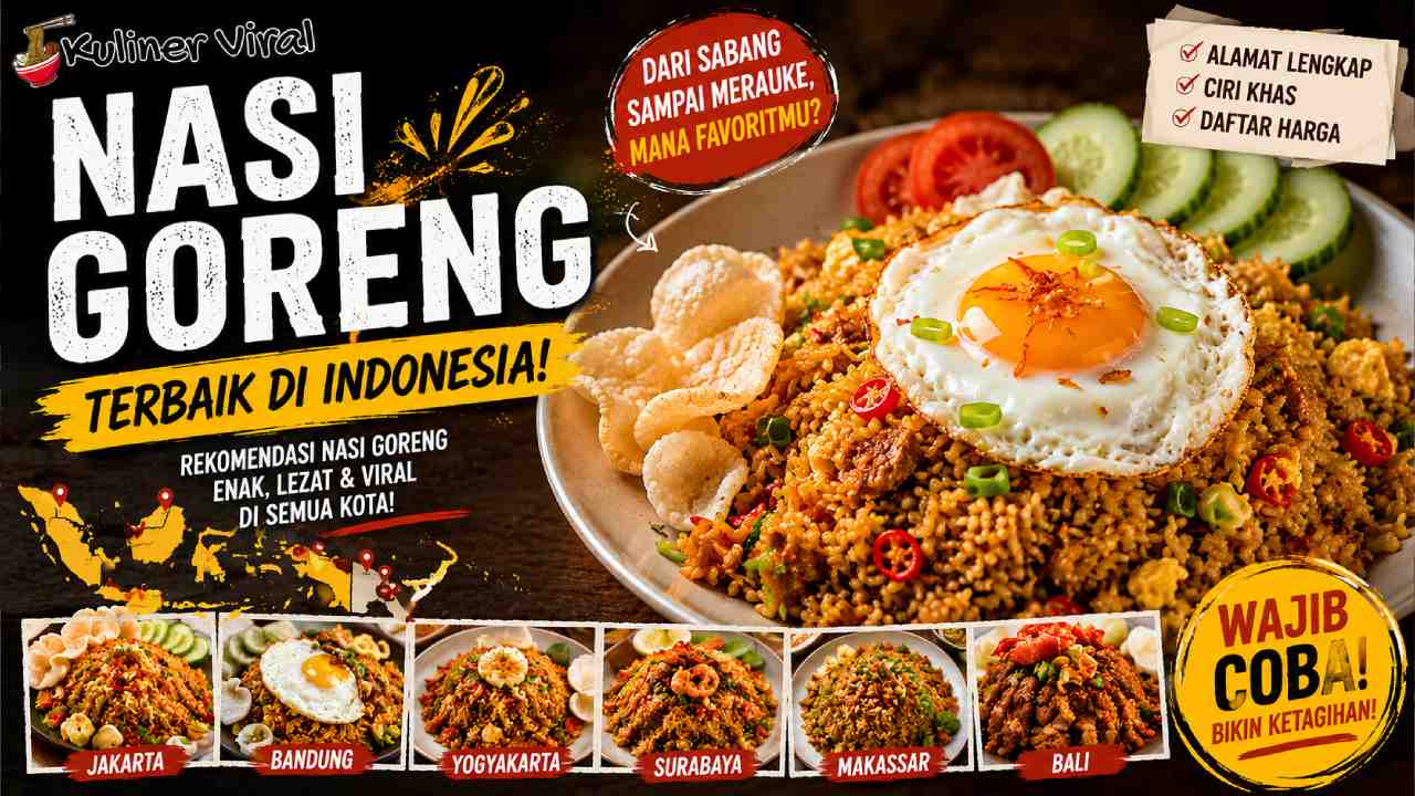 Nasi Goreng Terbaik di Indonesia, Rekomendasi dari Setiap Kota