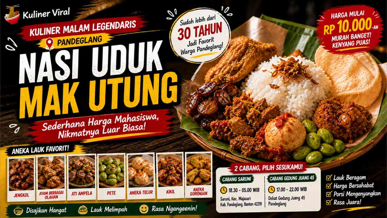 Nasi Uduk Mak Utung Jadi Kuliner Malam yang Bikin Ketagihan