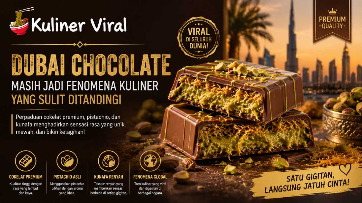 Dubai Chocolate Masih Jadi Fenomena Kuliner yang Sulit Ditandingi