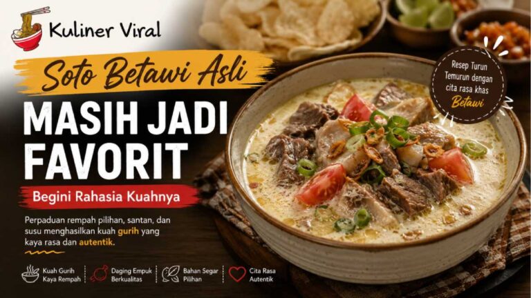 Soto Betawi Asli Masih Jadi Favorit, Begini Rahasia Kuahnya