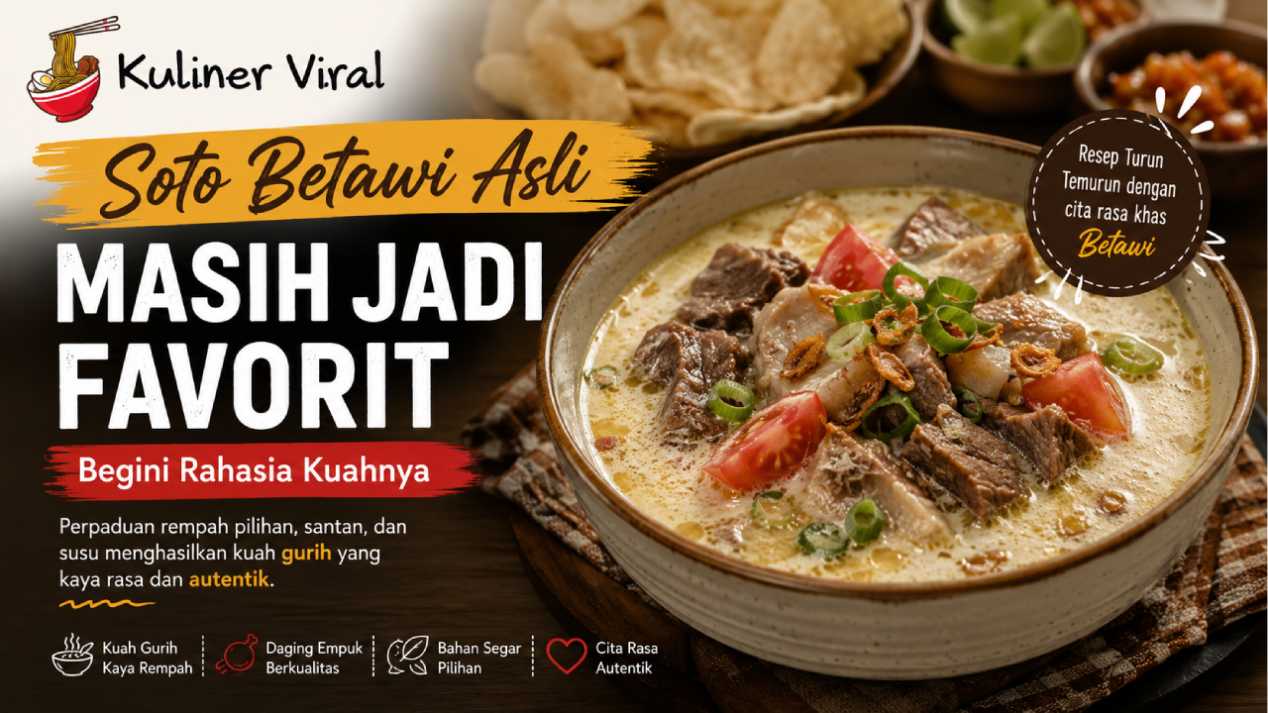 Soto Betawi Asli Masih Jadi Favorit, Begini Rahasia Kuahnya