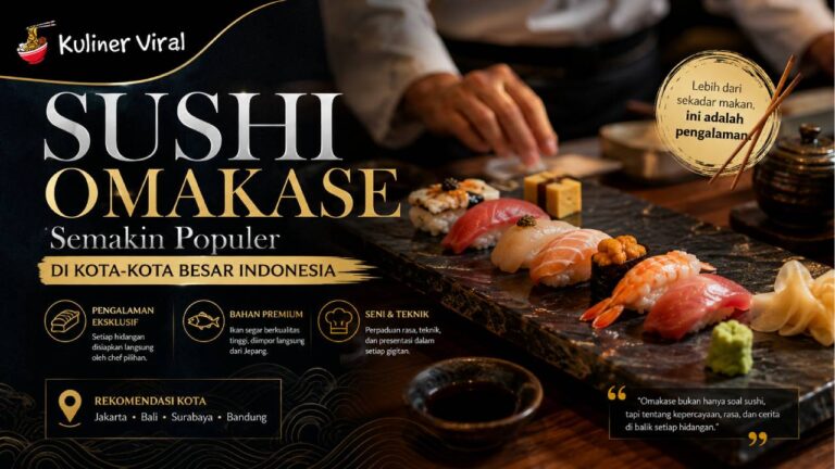 Sushi Omakase Semakin Populer di Kota-Kota Besar Indonesia