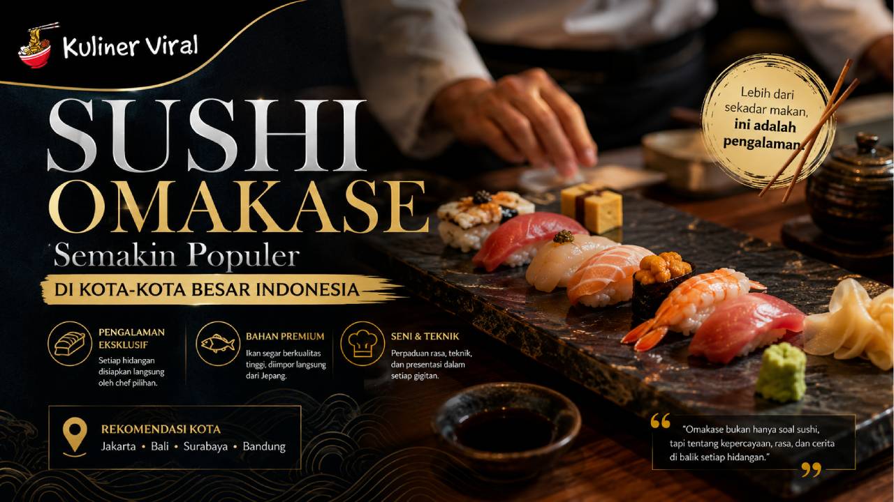 Sushi Omakase Semakin Populer di Kota-Kota Besar Indonesia