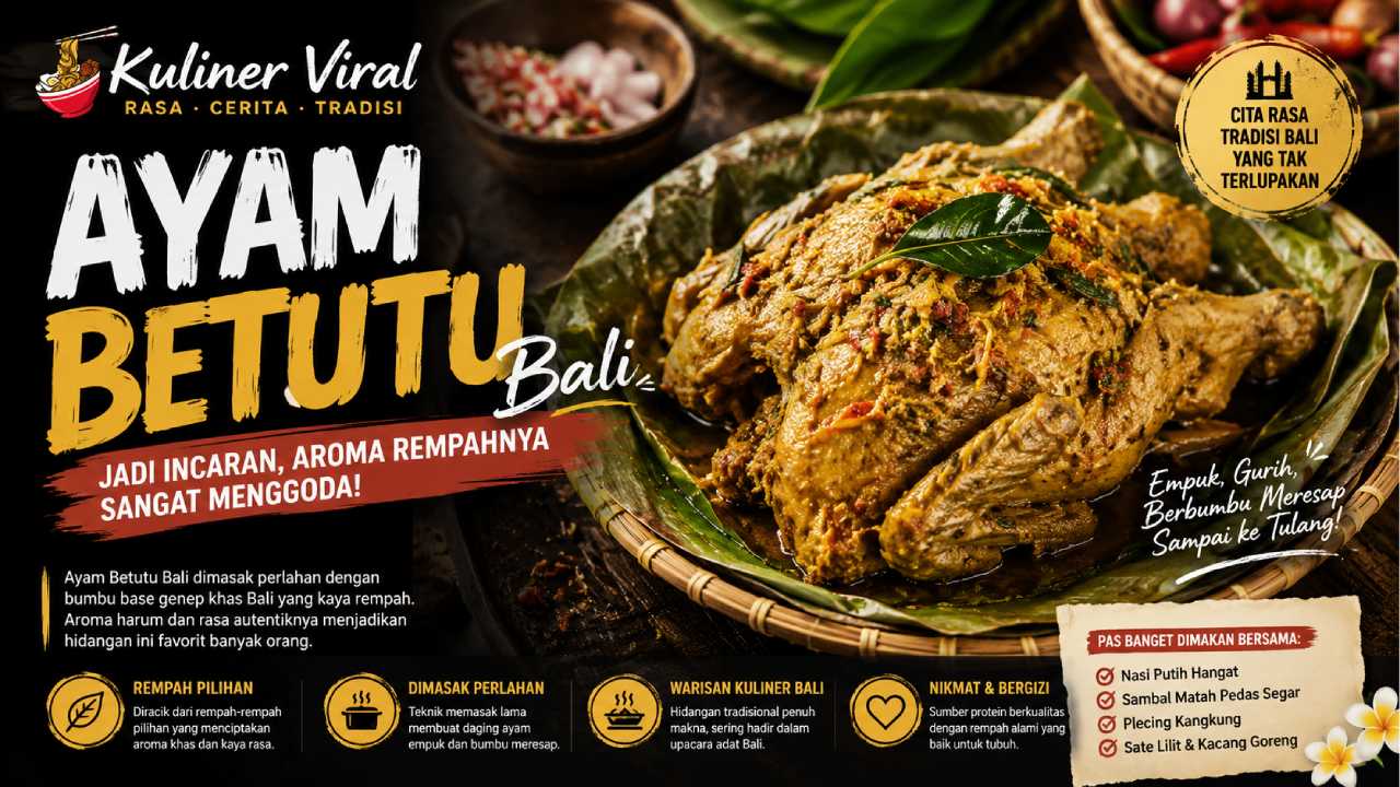 Ayam Betutu Bali Jadi Incaran, Aroma Rempahnya Sangat Menggoda