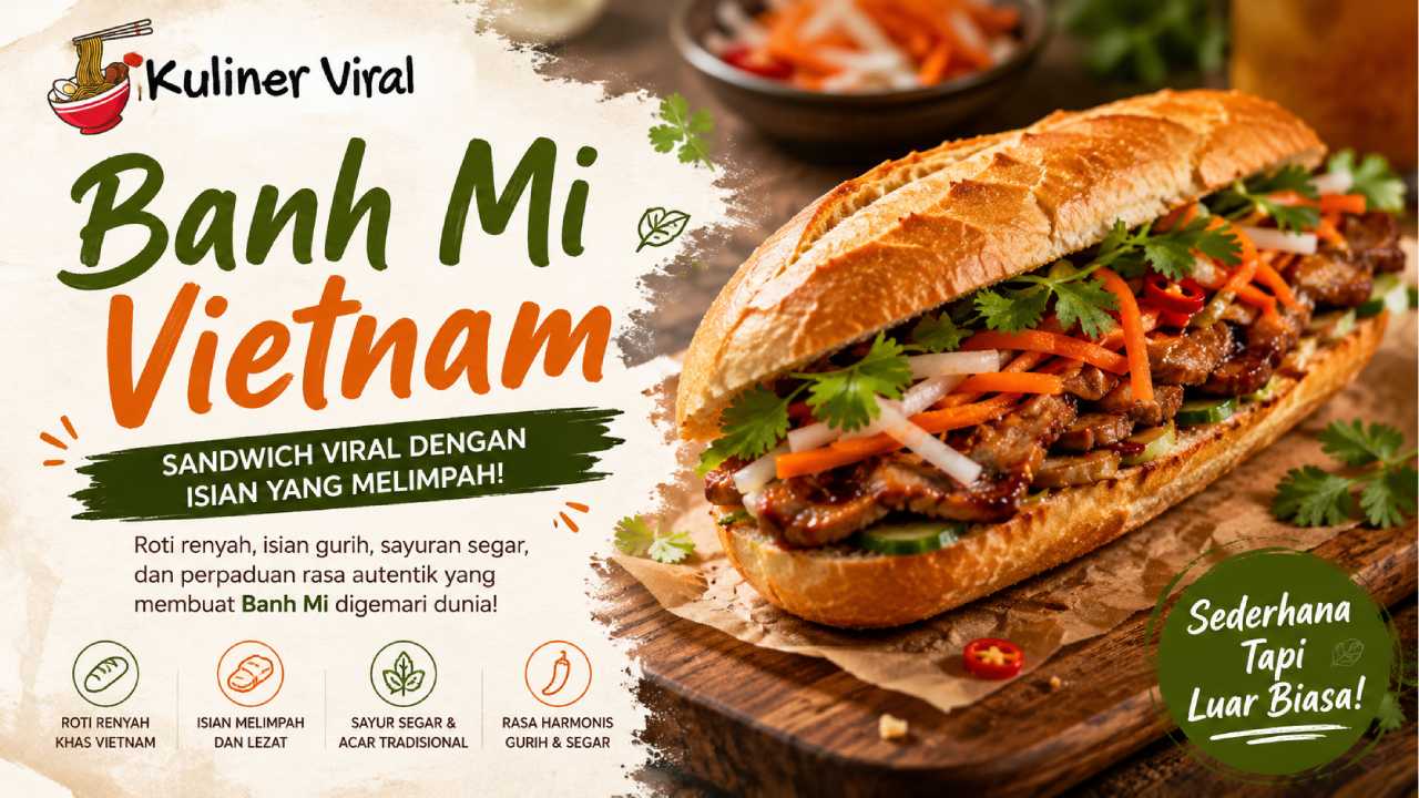 Banh Mi Vietnam, Sandwich Viral dengan Isian yang Melimpah