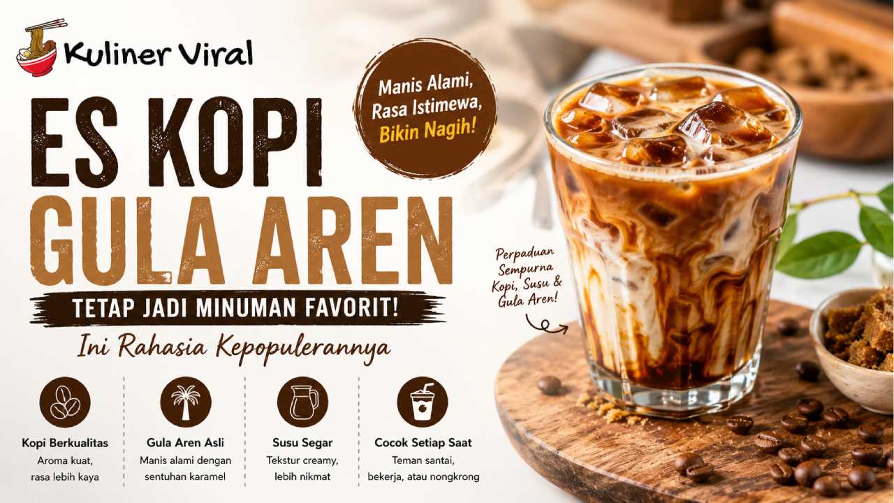 Es Kopi Gula Aren Tetap Jadi Minuman Favorit, Ini Rahasia Kepopulerannya