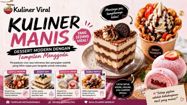 Kuliner Manis yang Sedang Viral, Dessert Modern dengan Tampilan Menggoda