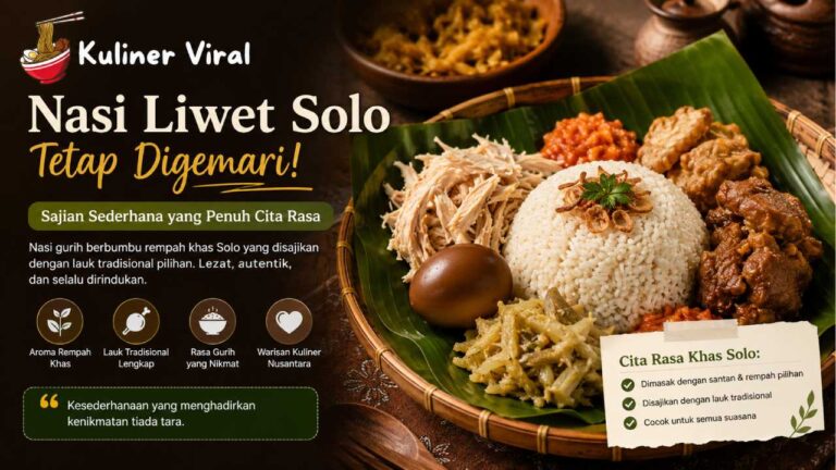 Nasi Liwet Solo Tetap Digemari, Sajian Sederhana yang Penuh Cita Rasa
