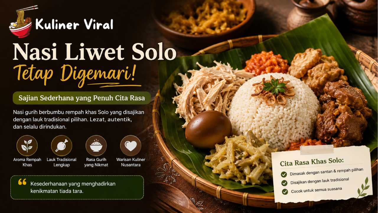 Nasi Liwet Solo Tetap Digemari, Sajian Sederhana yang Penuh Cita Rasa