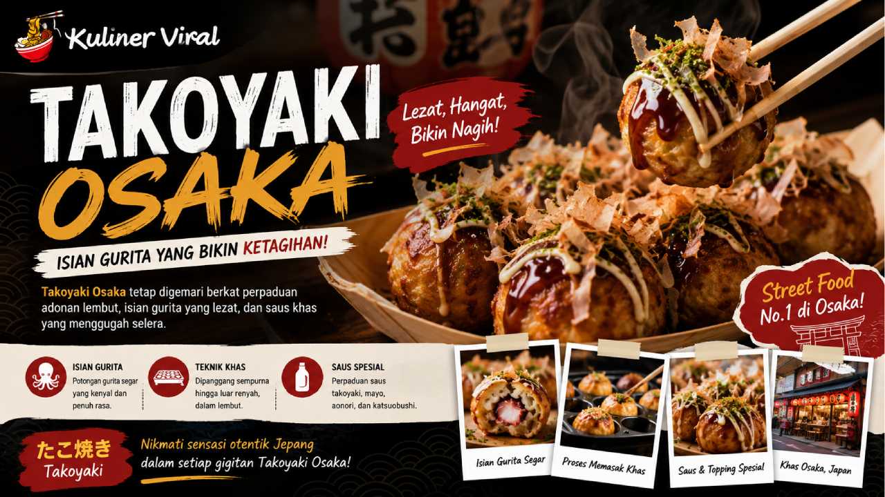 Takoyaki Osaka Tetap Digemari Berkat Isian Gurita yang Lezat