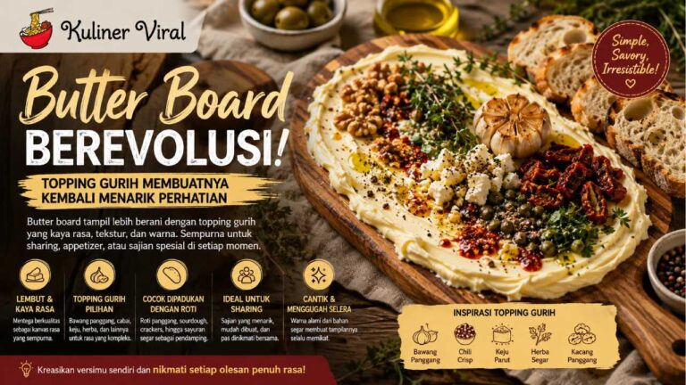 Butter Board Berevolusi, Kini Topping Gurih Membuatnya Kembali Menarik Perhatian