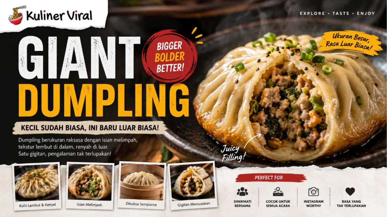 Giant Dumpling Mencuri Perhatian Berkat Ukurannya yang Tidak Biasa