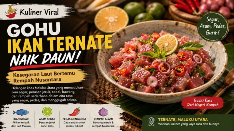 Gohu Ikan Ternate Naik Daun, Kesegaran Laut Bertemu Rempah Nusantara