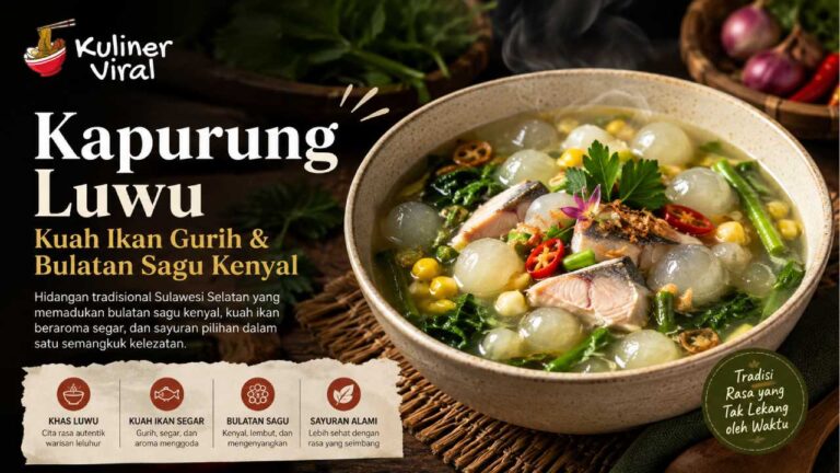 Kapurung Luwu Memikat dengan Kuah Ikan dan Bulatan Sagu yang Kenyal