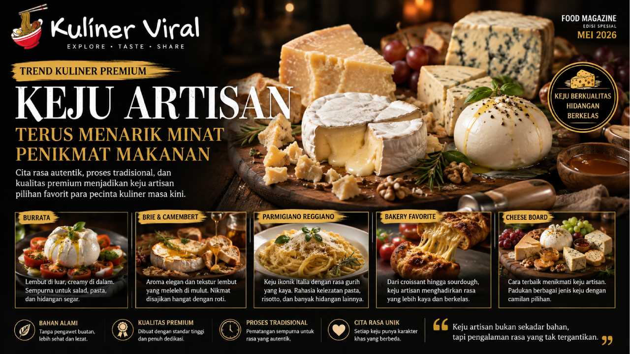 Kuliner Berbahan Keju Artisan Terus Menarik Minat Penikmat Makanan
