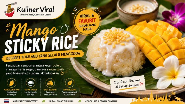 Mango Sticky Rice Tetap Viral, Dessert Thailand yang Selalu Menggoda