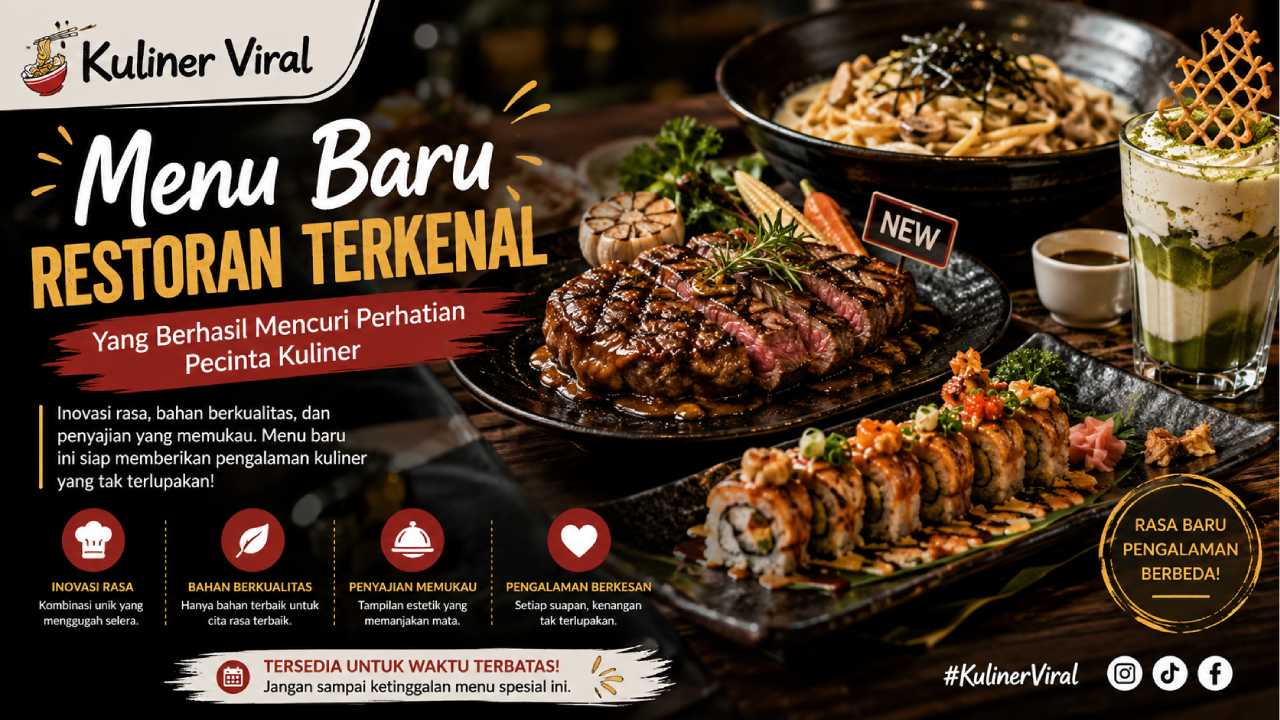 Menu Baru Restoran Terkenal yang Berhasil Mencuri Perhatian Pecinta Kuliner