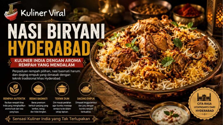 Nasi Biryani Hyderabad, Kuliner India dengan Aroma Rempah yang Mendalam