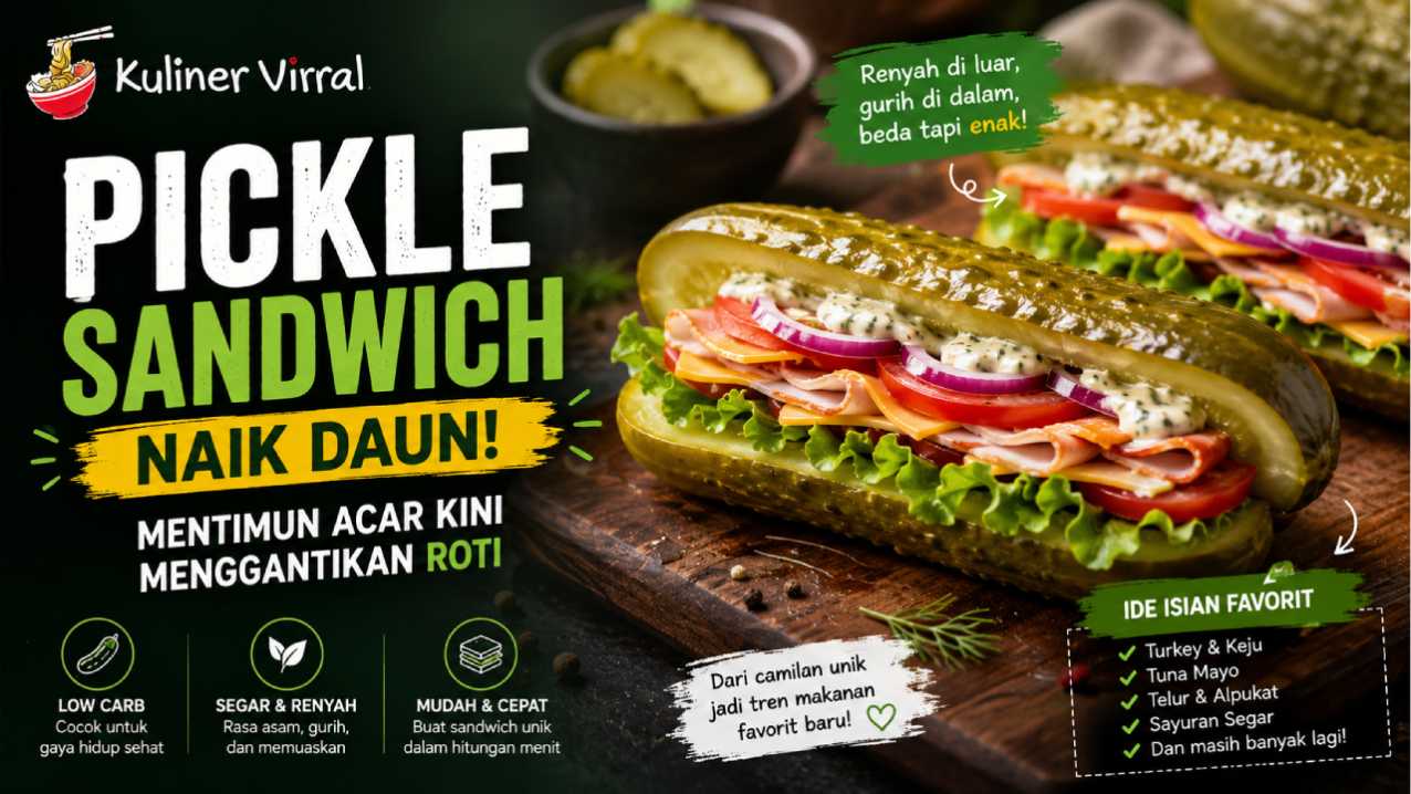 Pickle Sandwich Naik Daun, Mentimun Acar Kini Menggantikan Roti
