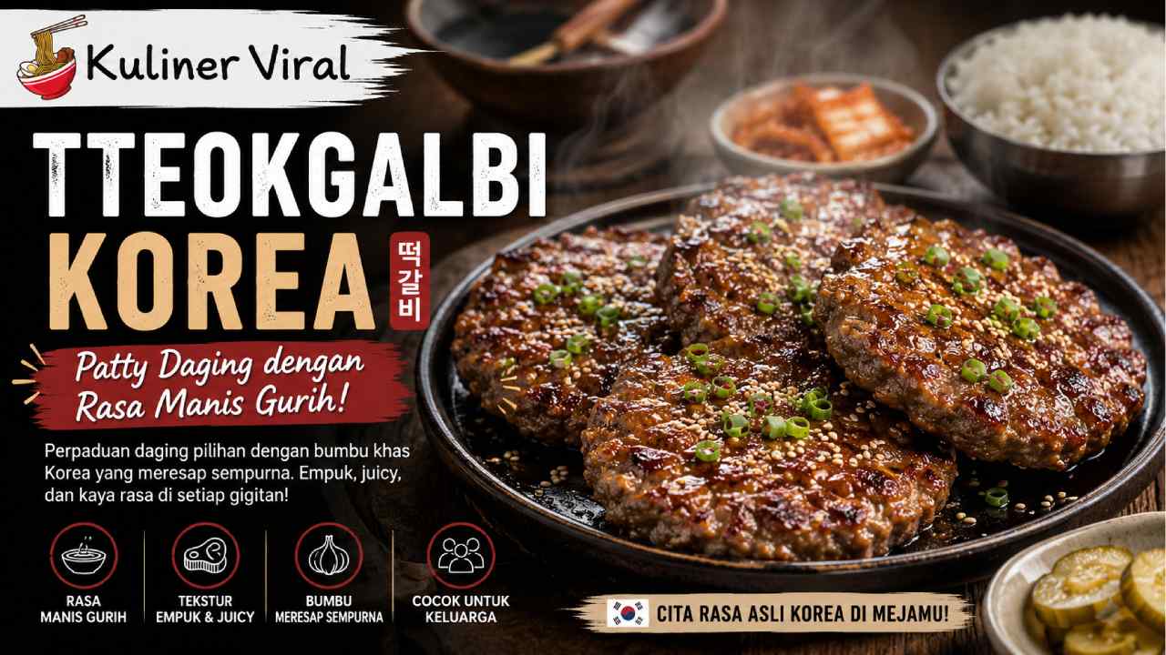 Tteokgalbi Korea Makin Dikenal, Patty Daging dengan Rasa Manis Gurih