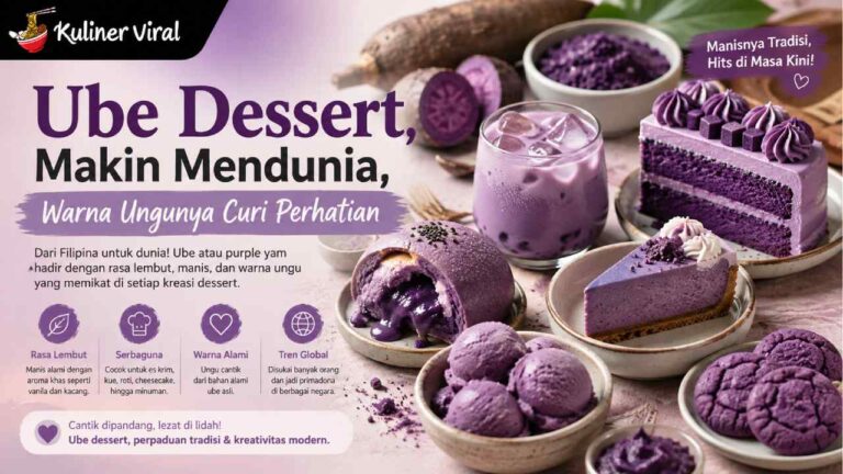 Ube Dessert Makin Mendunia, Warna Ungunya Curi Perhatian