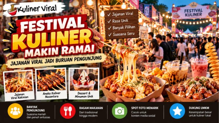 Festival Kuliner Makin Ramai, Jajanan Viral Jadi Buruan Pengunjung
