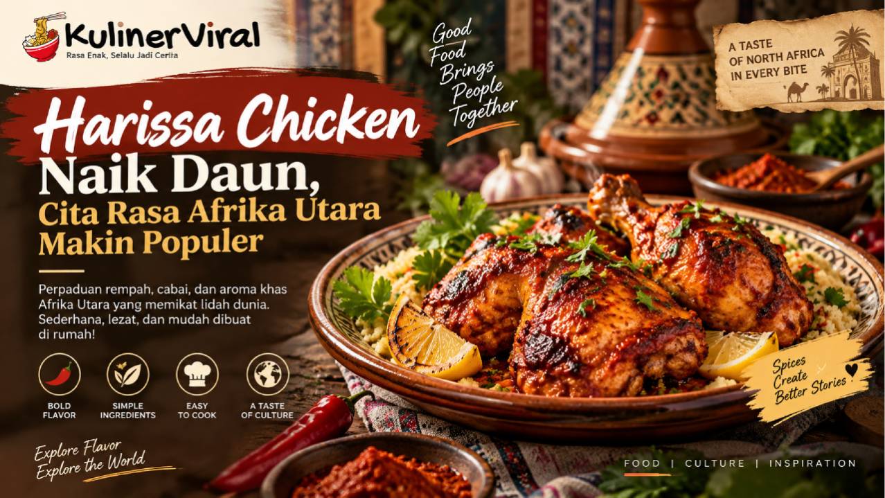 Harissa Chicken Naik Daun, Cita Rasa Afrika Utara Makin Populer