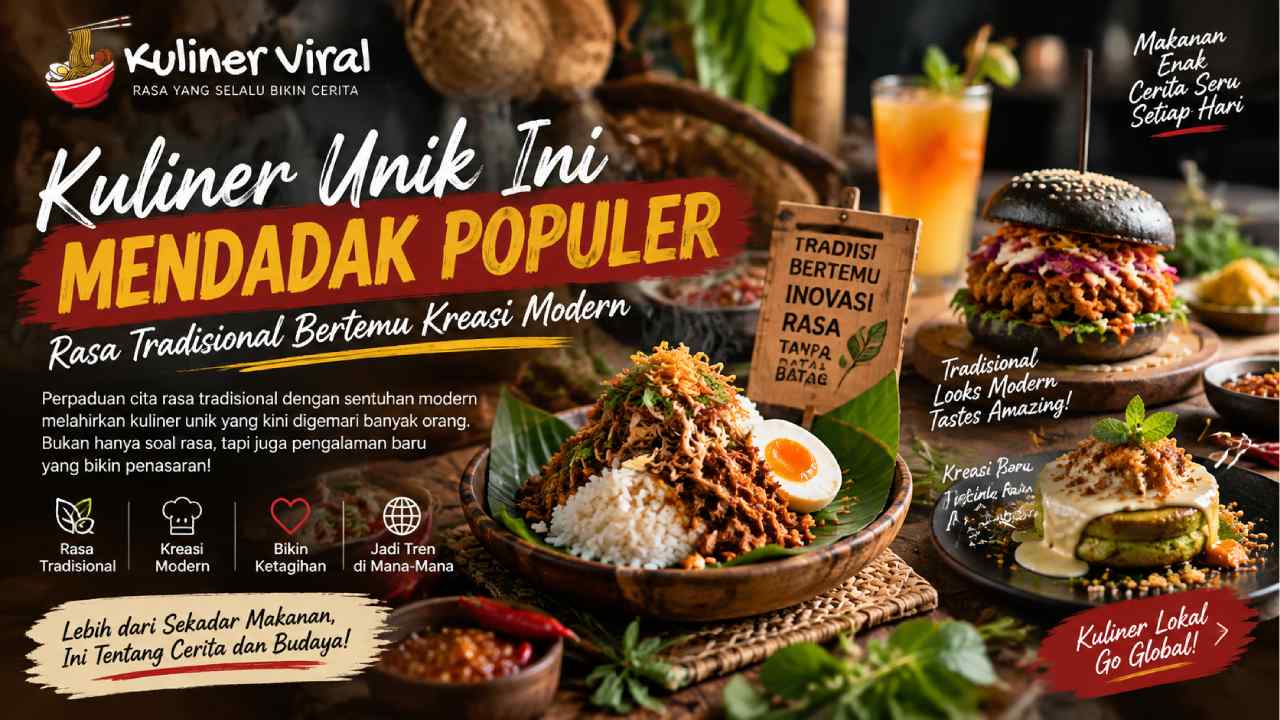 Kuliner Unik Ini Mendadak Populer, Rasa Tradisional Bertemu Kreasi Modern