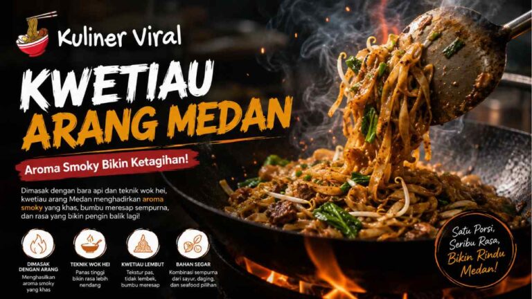 Kwetiau Arang Medan Jadi Sorotan, Aroma Smoky Bikin Ketagihan