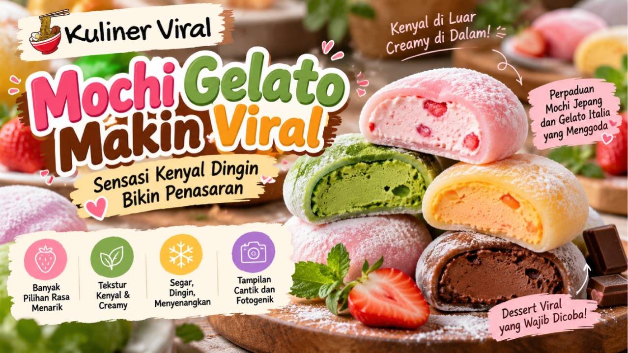 Mochi Gelato Makin Viral, Sensasi Kenyal Dingin Bikin PenasaranMochi Gelato Makin Viral, Sensasi Kenyal Dingin Bikin Penasaran