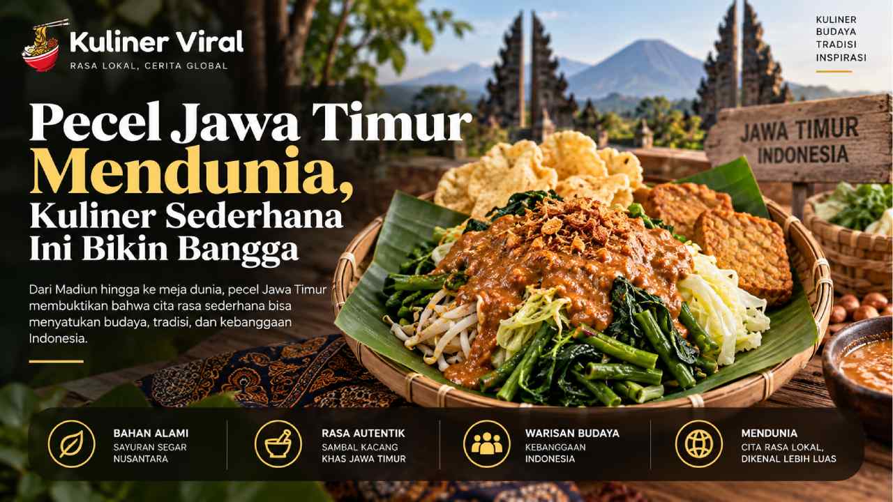 Pecel Jawa Timur Mendunia, Kuliner Sederhana Ini Bikin Bangga