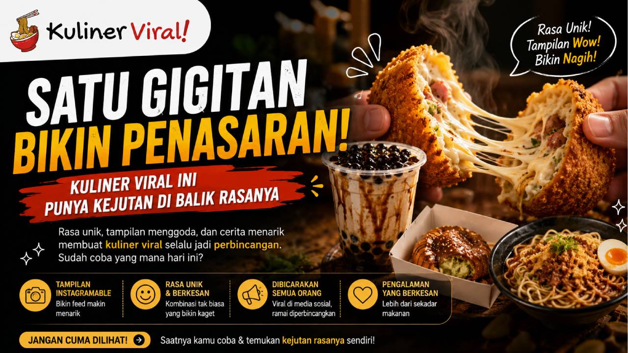 Satu Gigitan Bikin Penasaran! Kuliner Viral Ini Punya Kejutan di Balik Rasanya