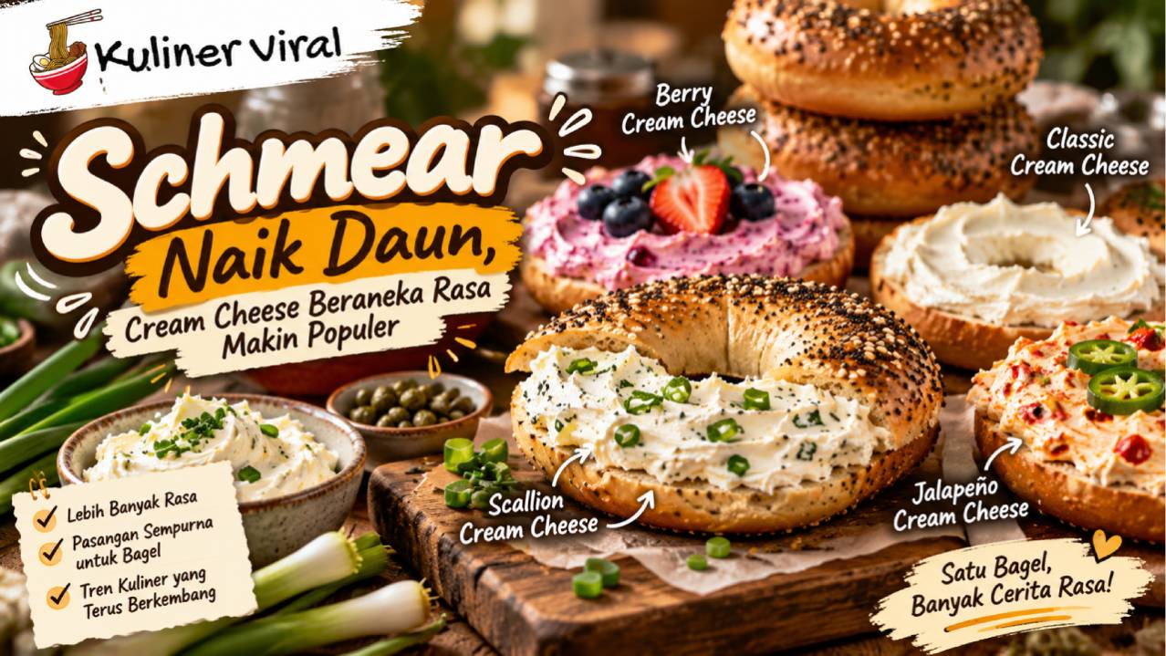 Schmear Naik Daun, Cream Cheese Beraneka Rasa Makin Populer