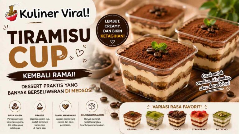 Tiramisu Cup Kembali Ramai, Dessert Praktis Ini Banyak Berseliweran di Medsos