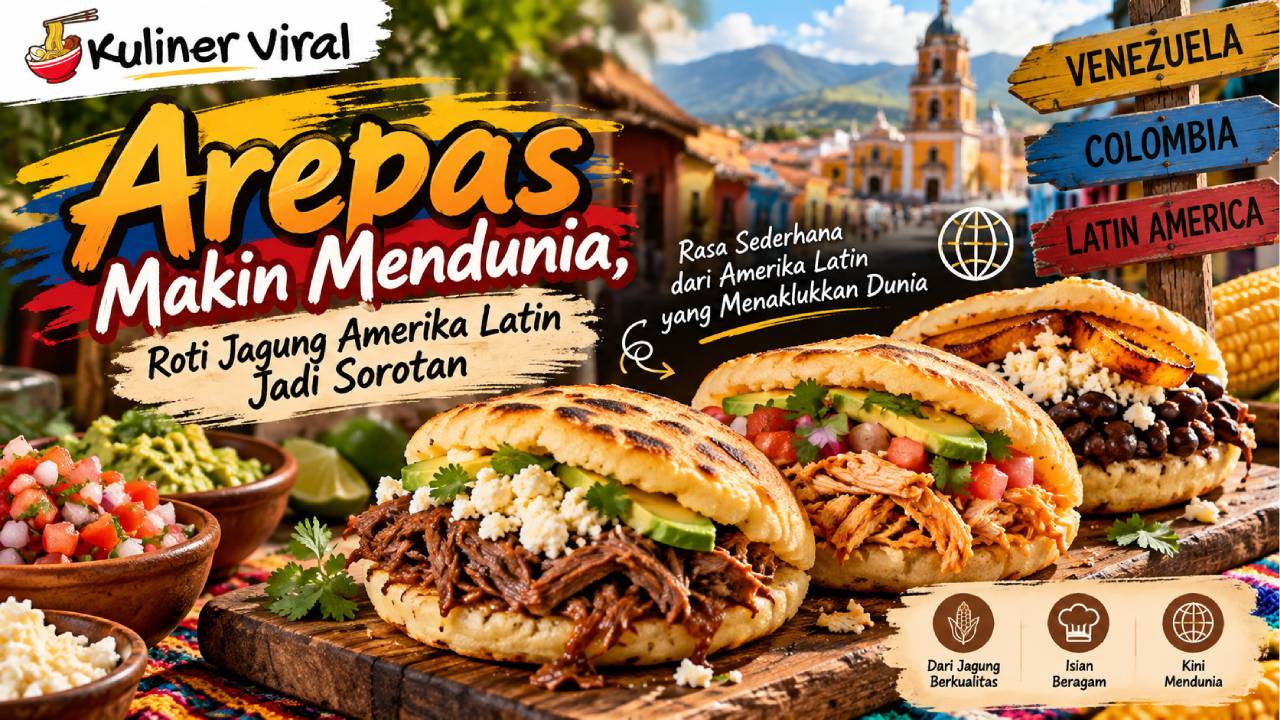Arepas Makin Mendunia, Roti Jagung Amerika Latin Jadi Sorotan