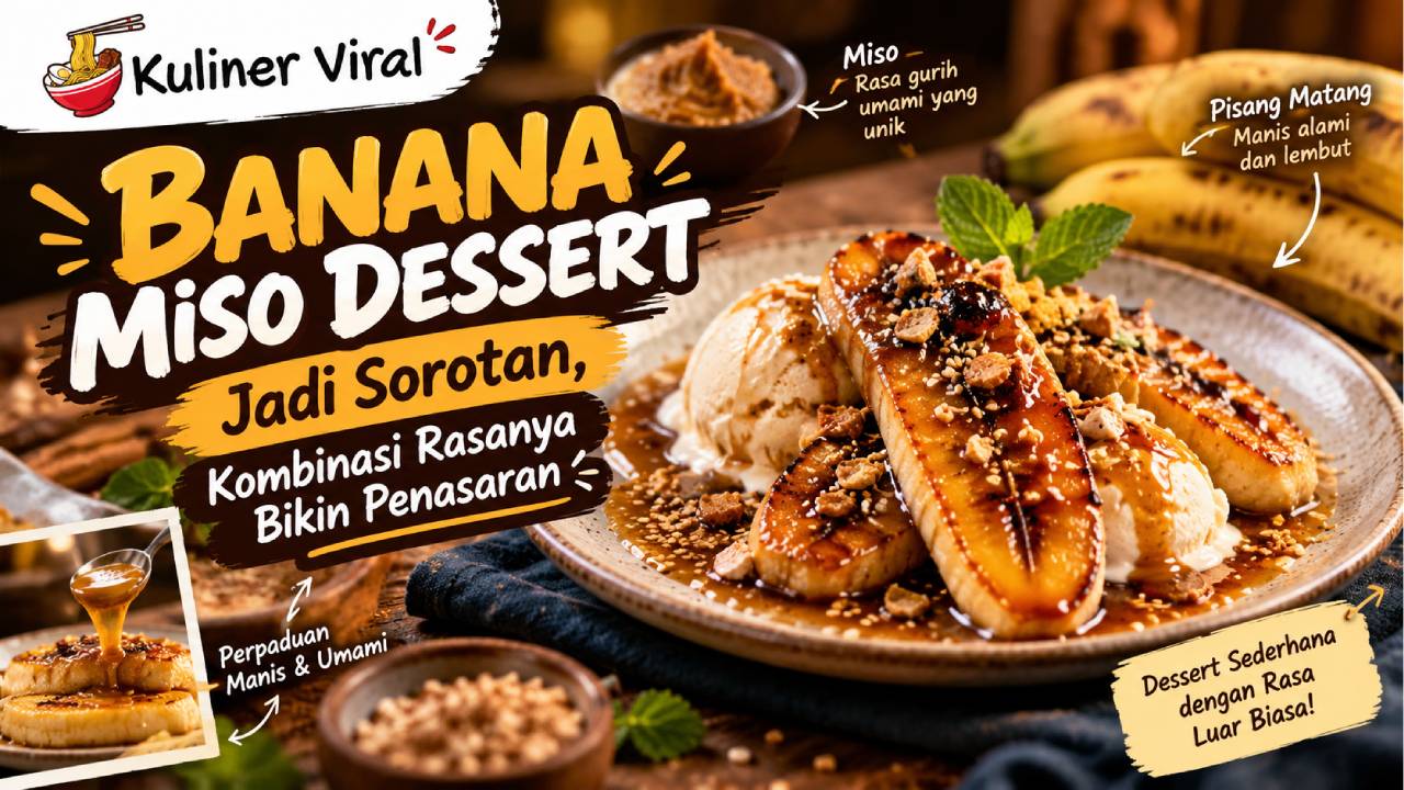 Banana Miso Dessert Jadi Sorotan, Kombinasi Rasanya Bikin Penasaran