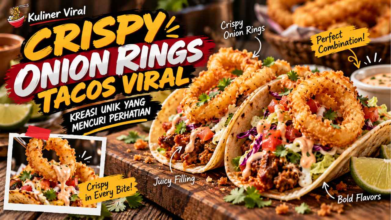 Crispy Onion Rings Tacos Viral, Kreasi Unik yang Mencuri Perhatian